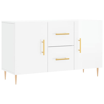 skænk 100x36x60 cm konstrueret træ hvid højglans