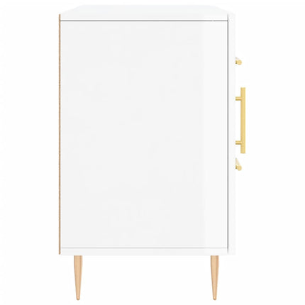 skænk 100x36x60 cm konstrueret træ hvid højglans