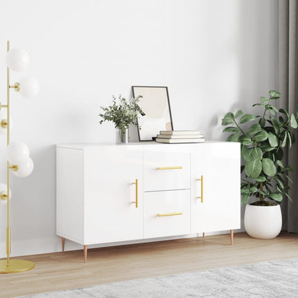 skænk 100x36x60 cm konstrueret træ hvid højglans
