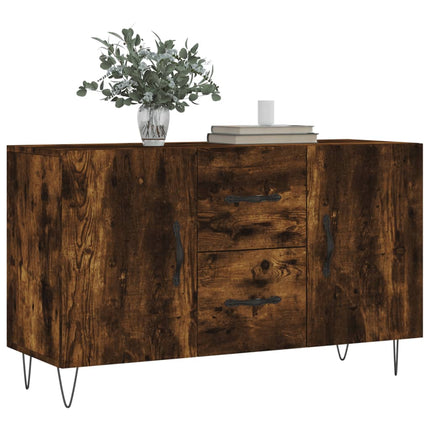 skænk 100x36x60 cm konstrueret træ røget egetræsfarve