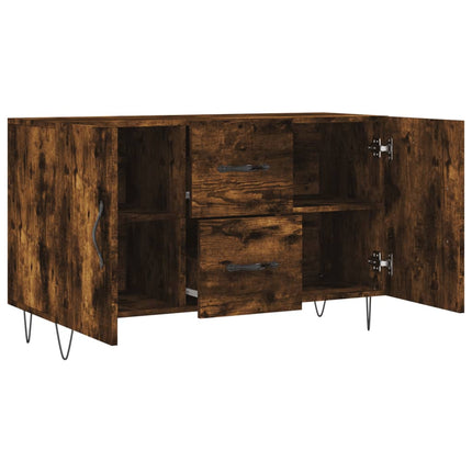 skænk 100x36x60 cm konstrueret træ røget egetræsfarve