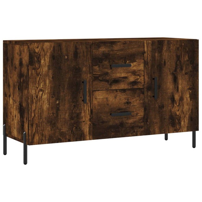 skænk 100x36x60 cm konstrueret træ røget egetræsfarve