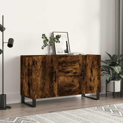 skænk 100x36x60 cm konstrueret træ røget egetræsfarve