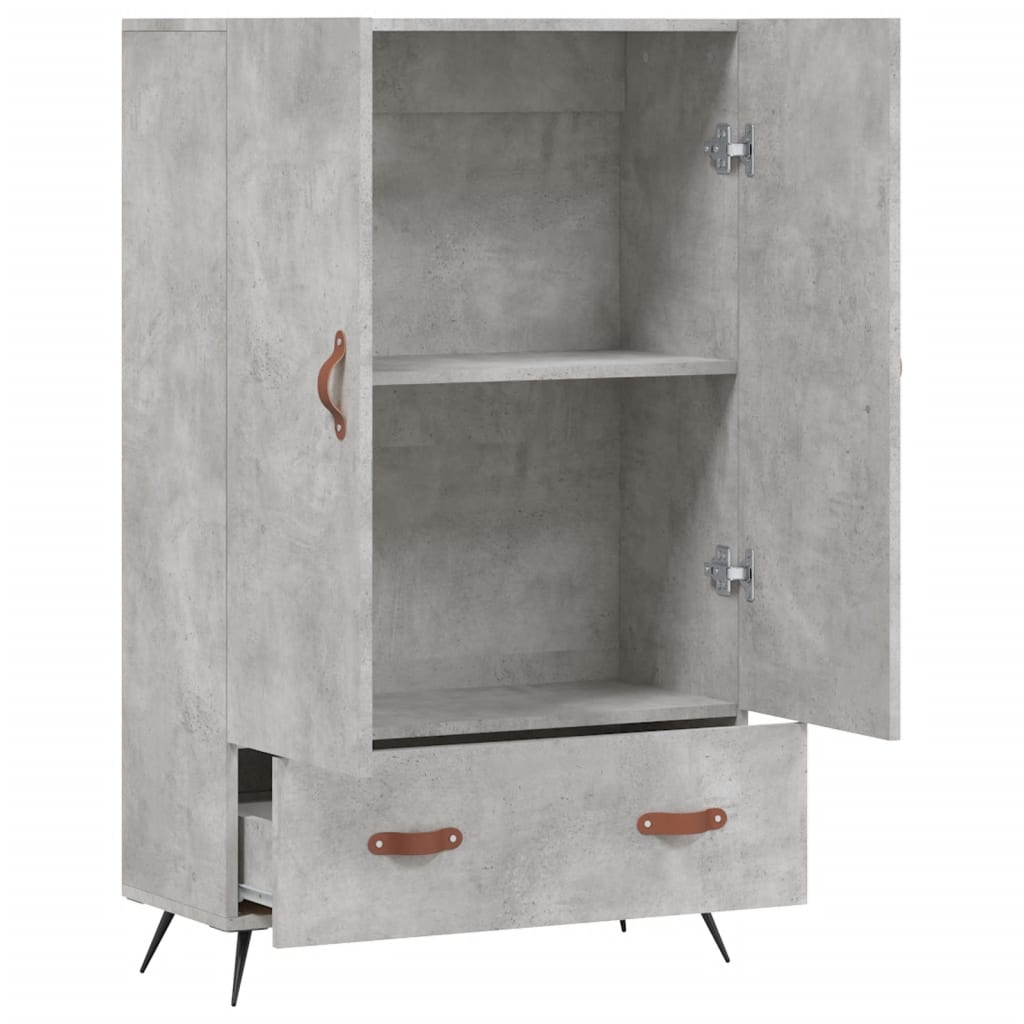skab 69,5x31x115 cm konstrueret træ betongrå