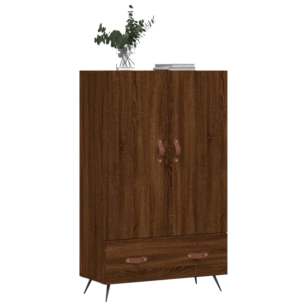 skab 69,5x31x115 cm konstrueret træ brun sonoma-eg