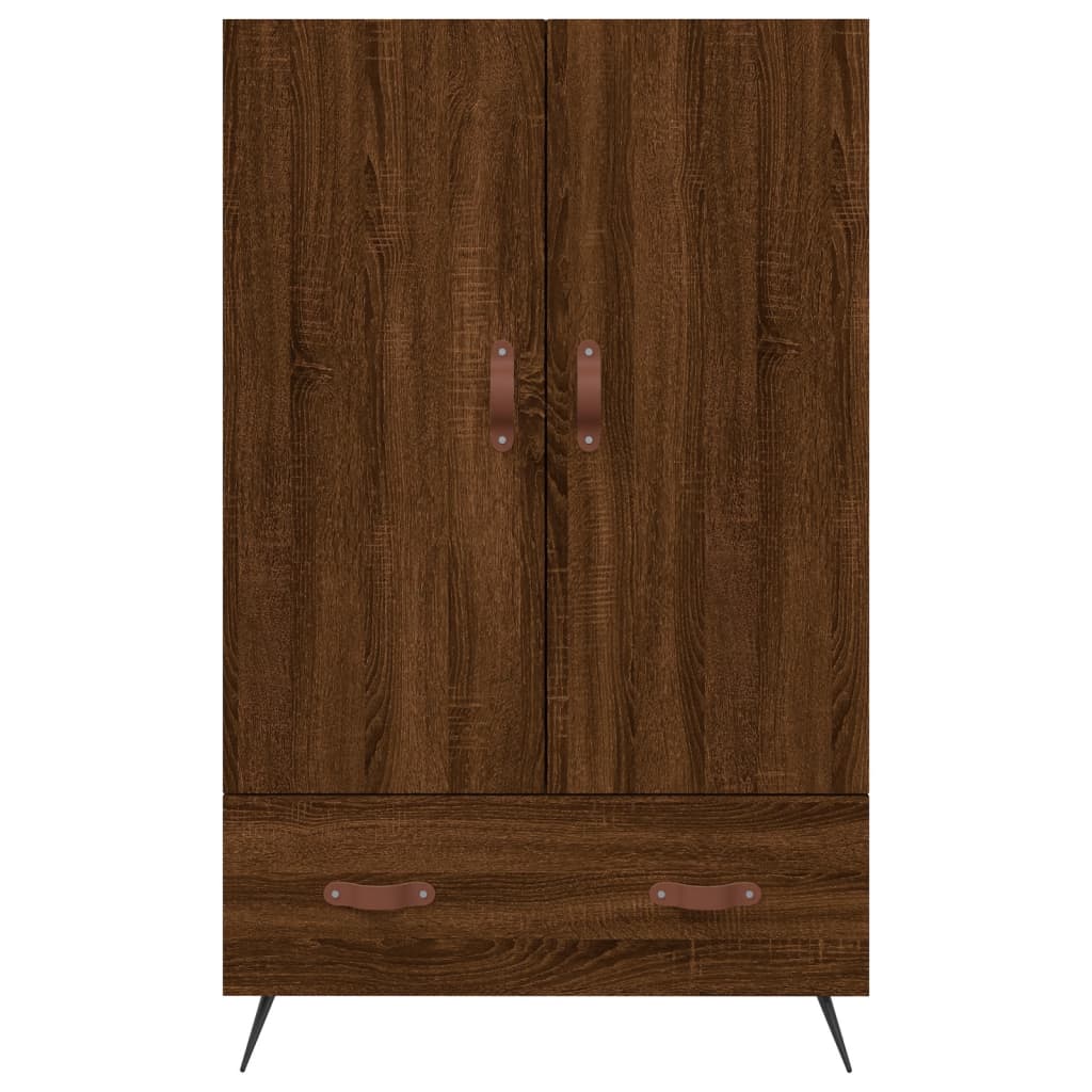 skab 69,5x31x115 cm konstrueret træ brun sonoma-eg