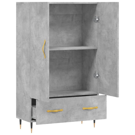 skab 69,5x31x115 cm konstrueret træ betongrå