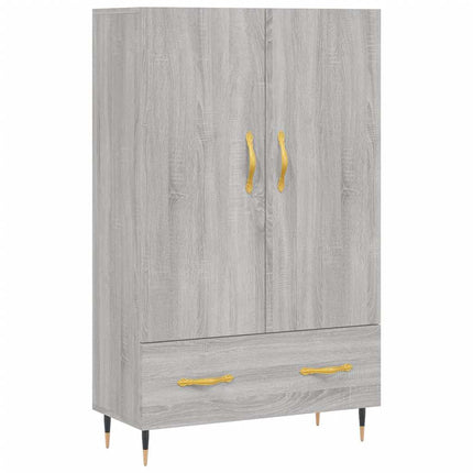skab 69,5x31x115 cm konstrueret træ grå sonoma-eg