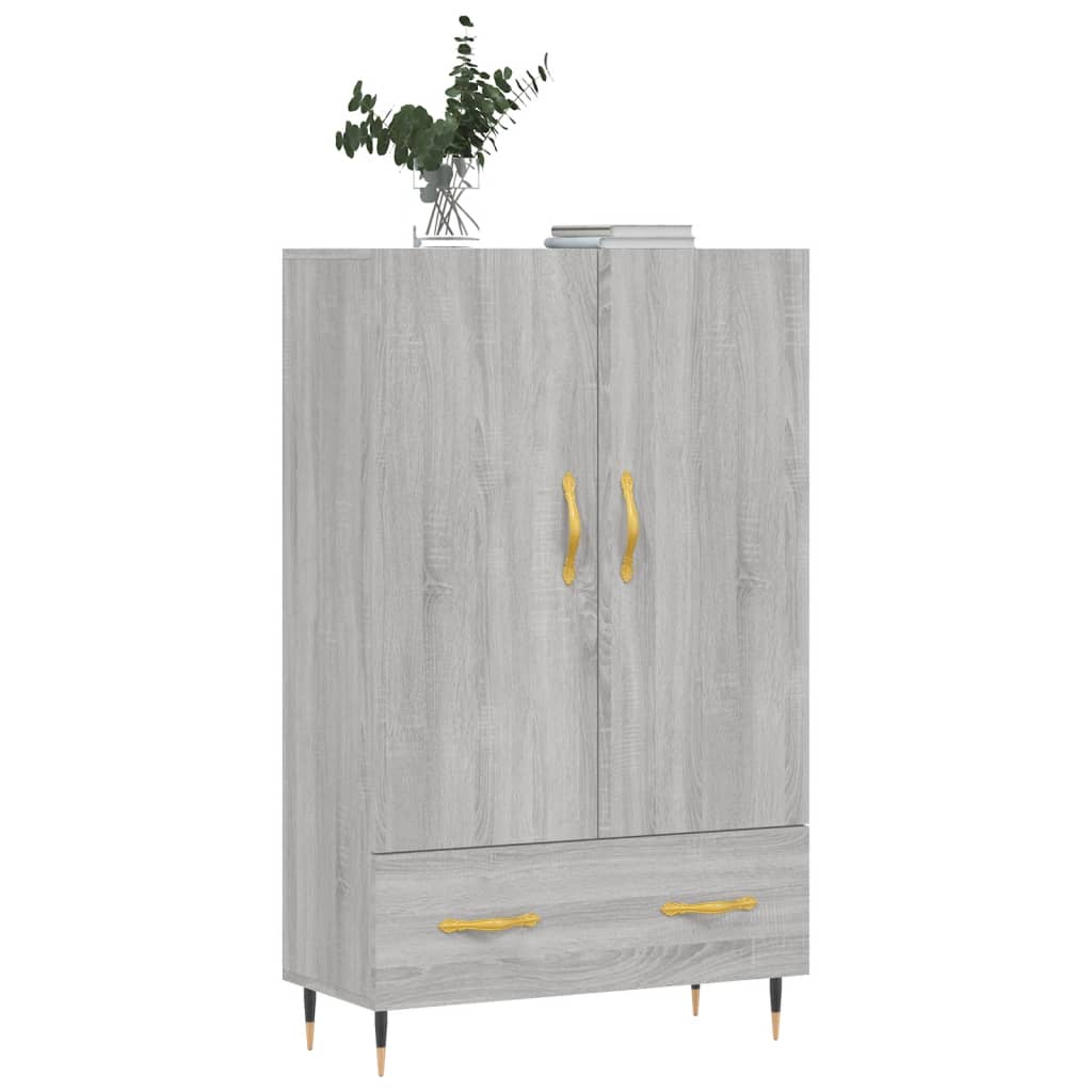 skab 69,5x31x115 cm konstrueret træ grå sonoma-eg