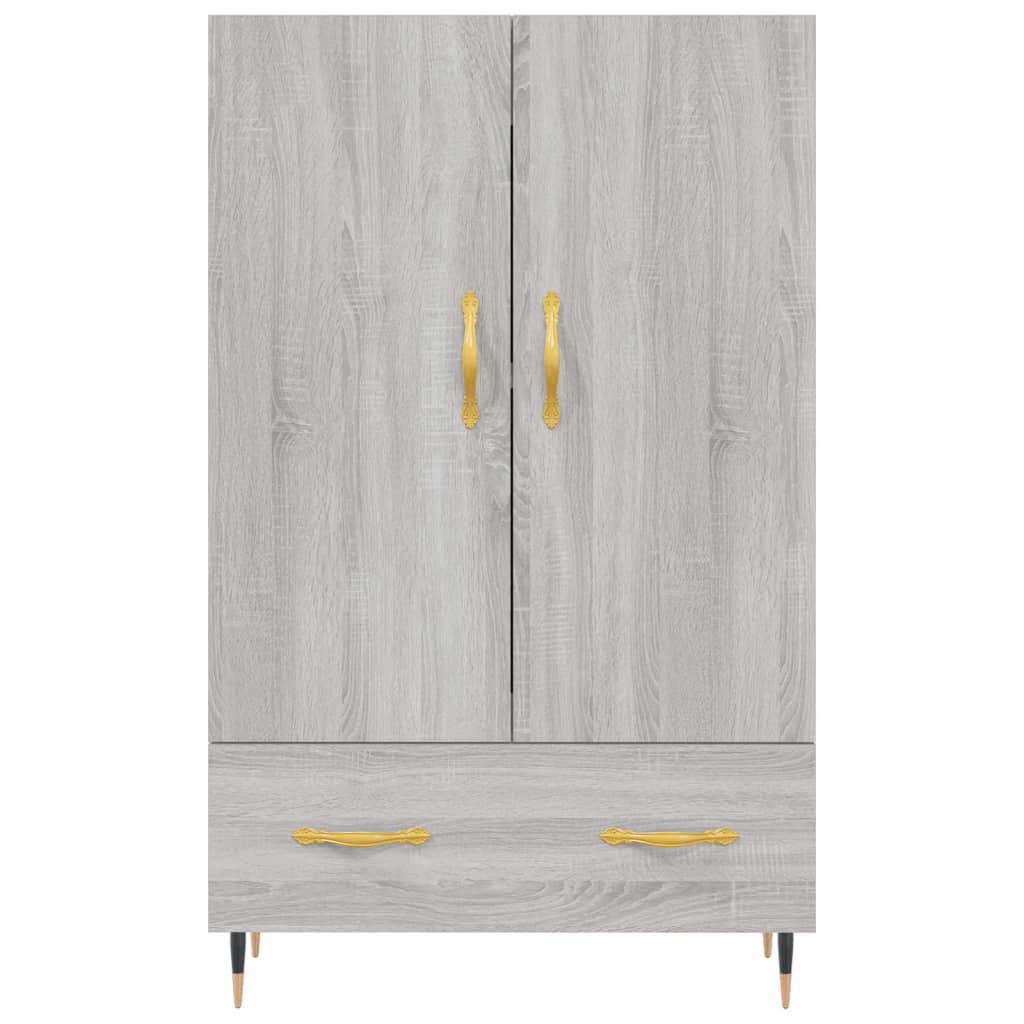 skab 69,5x31x115 cm konstrueret træ grå sonoma-eg