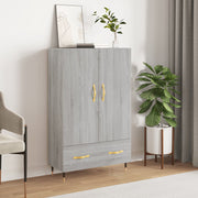 skab 69,5x31x115 cm konstrueret træ grå sonoma-eg