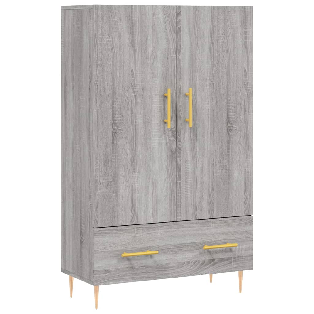 skab 69,5x31x115 cm konstrueret træ grå sonoma-eg