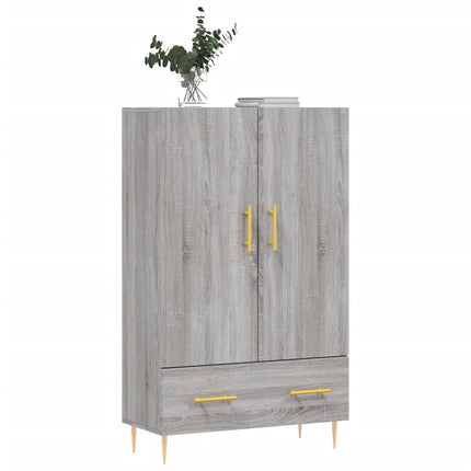 skab 69,5x31x115 cm konstrueret træ grå sonoma-eg