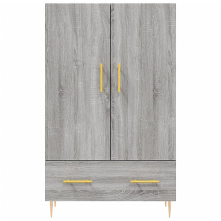 skab 69,5x31x115 cm konstrueret træ grå sonoma-eg
