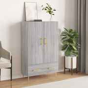 skab 69,5x31x115 cm konstrueret træ grå sonoma-eg
