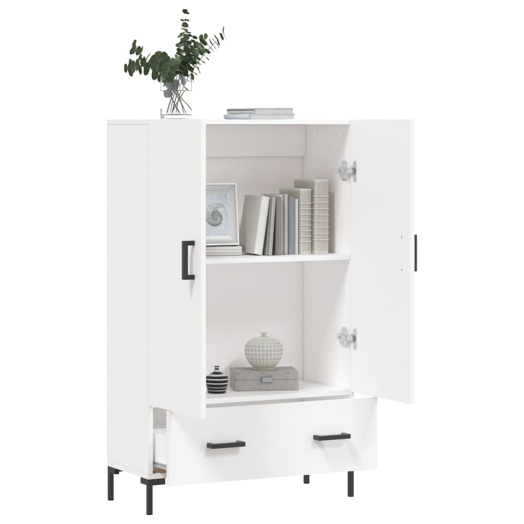 skab 69,5x31x115 cm konstrueret træ hvid