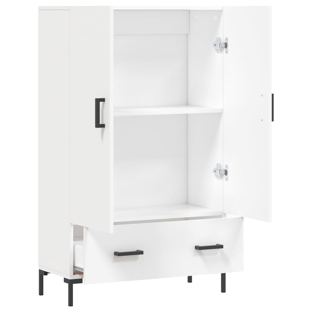 skab 69,5x31x115 cm konstrueret træ hvid