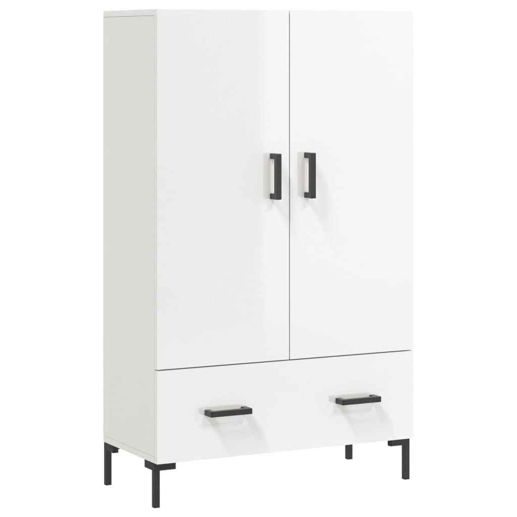 skab 69,5x31x115 cm konstrueret træ hvid højglans
