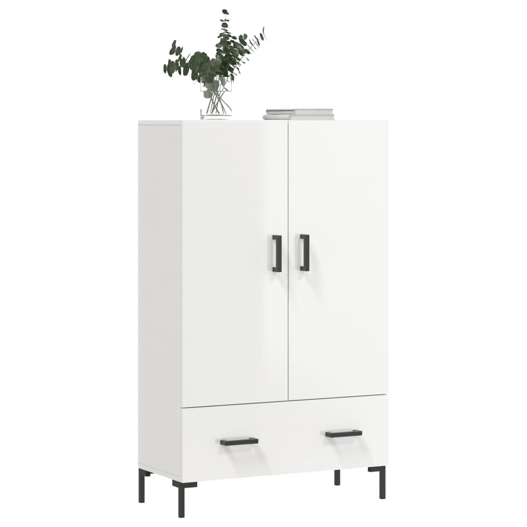skab 69,5x31x115 cm konstrueret træ hvid højglans
