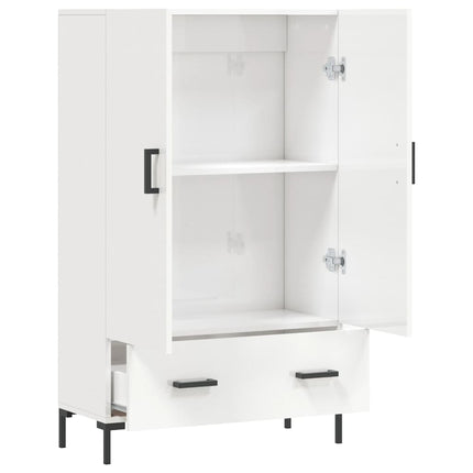 skab 69,5x31x115 cm konstrueret træ hvid højglans