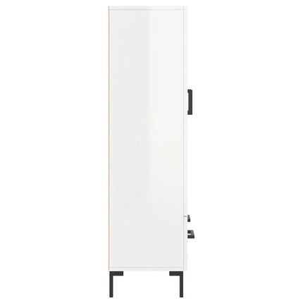 skab 69,5x31x115 cm konstrueret træ hvid højglans