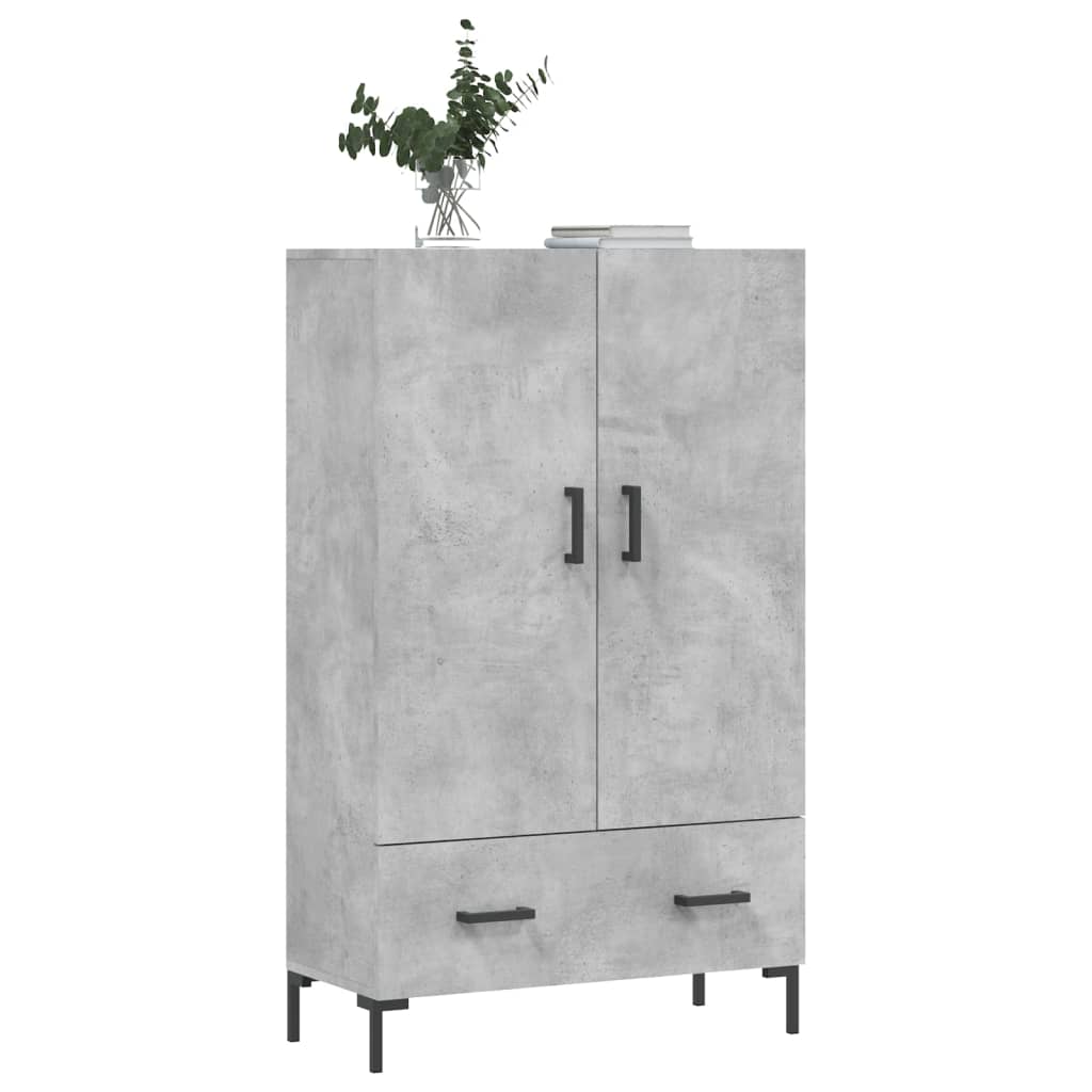 skab 69,5x31x115 cm konstrueret træ betongrå