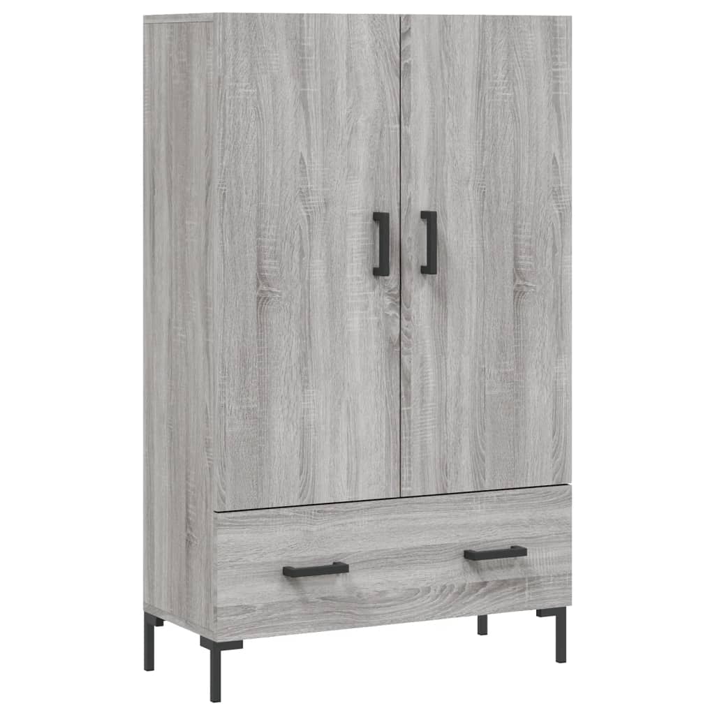 skab 69,5x31x115 cm konstrueret træ grå sonoma-eg