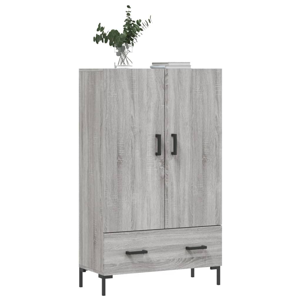 skab 69,5x31x115 cm konstrueret træ grå sonoma-eg