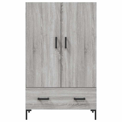 skab 69,5x31x115 cm konstrueret træ grå sonoma-eg