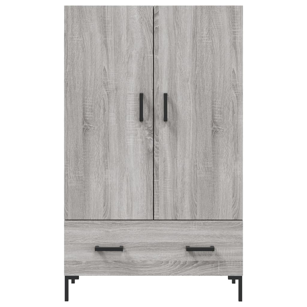 skab 69,5x31x115 cm konstrueret træ grå sonoma-eg