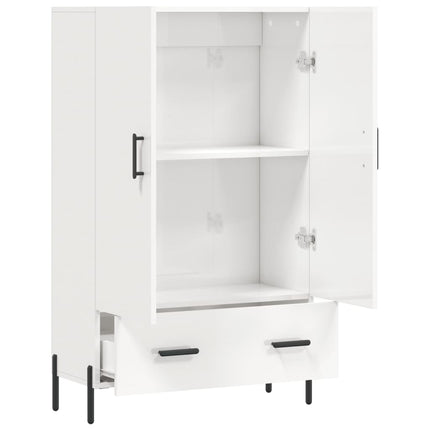 skab 69,5x31x115 cm konstrueret træ hvid højglans