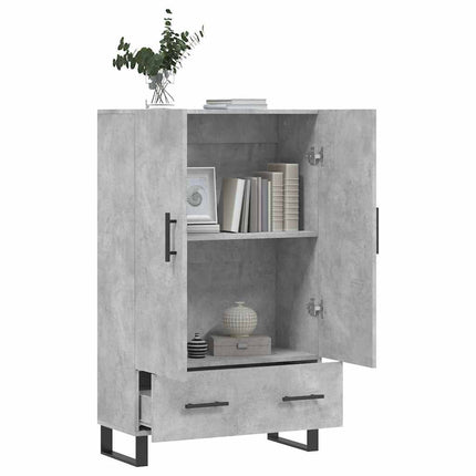 skab 69,5x31x115 cm konstrueret træ betongrå