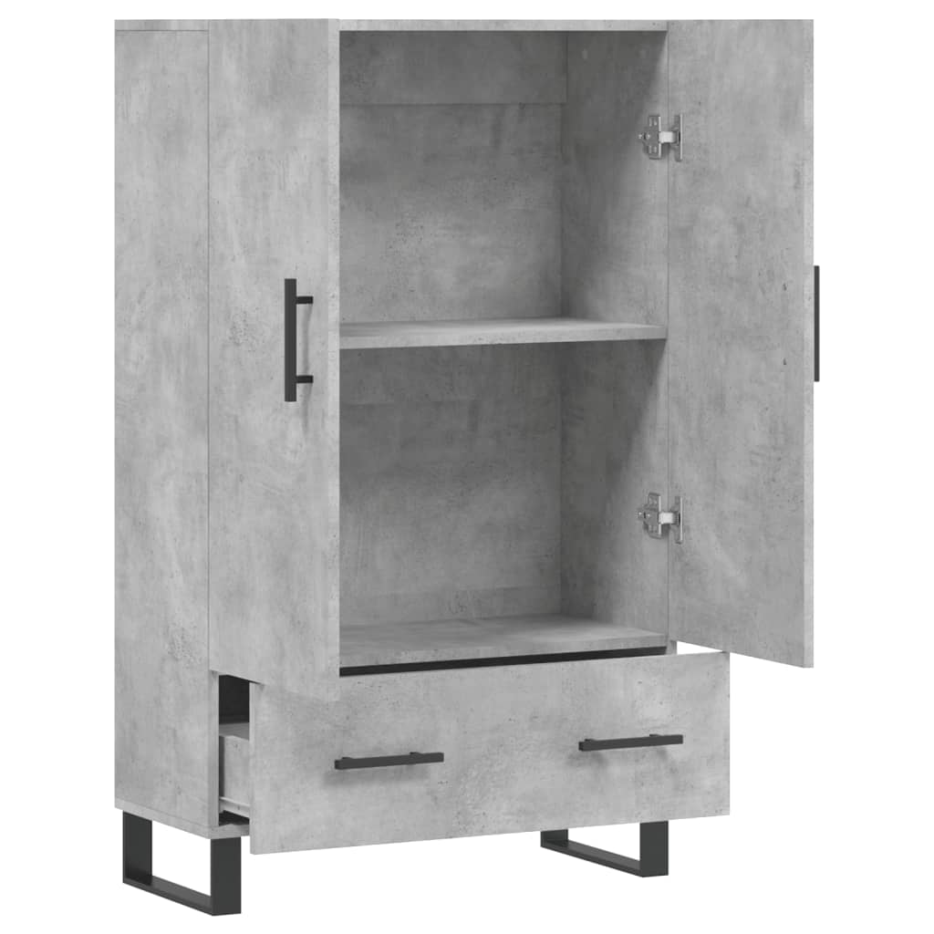 skab 69,5x31x115 cm konstrueret træ betongrå
