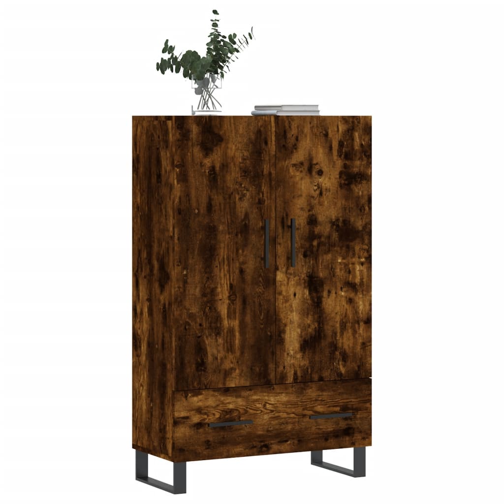 skab 69,5x31x115 cm konstrueret træ røget sonoma-eg