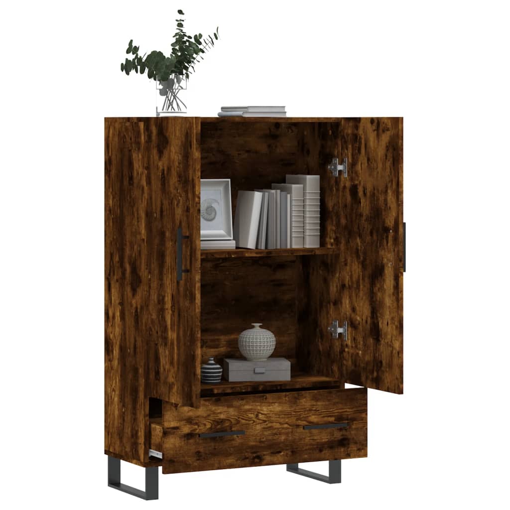 skab 69,5x31x115 cm konstrueret træ røget sonoma-eg