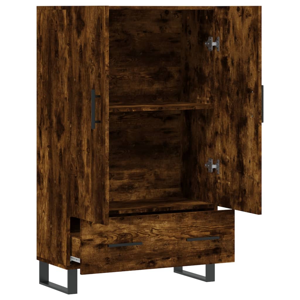 skab 69,5x31x115 cm konstrueret træ røget sonoma-eg