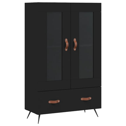 skab 69,5x31x115 cm konstrueret træ sort