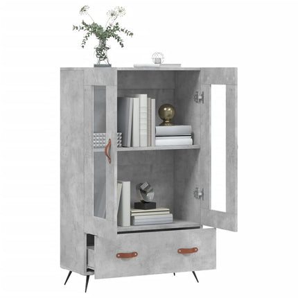 skab 69,5x31x115 cm konstrueret træ betongrå