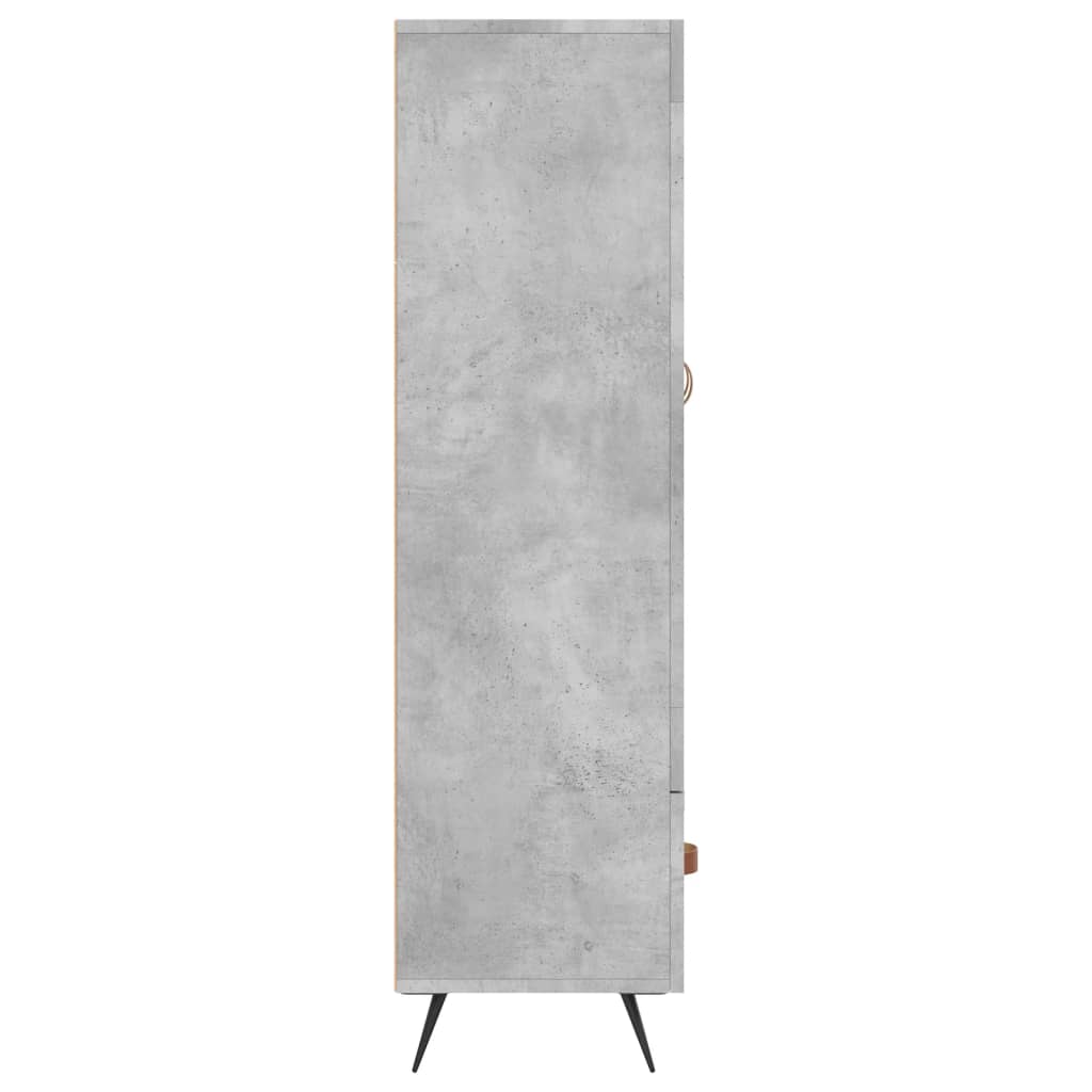 skab 69,5x31x115 cm konstrueret træ betongrå