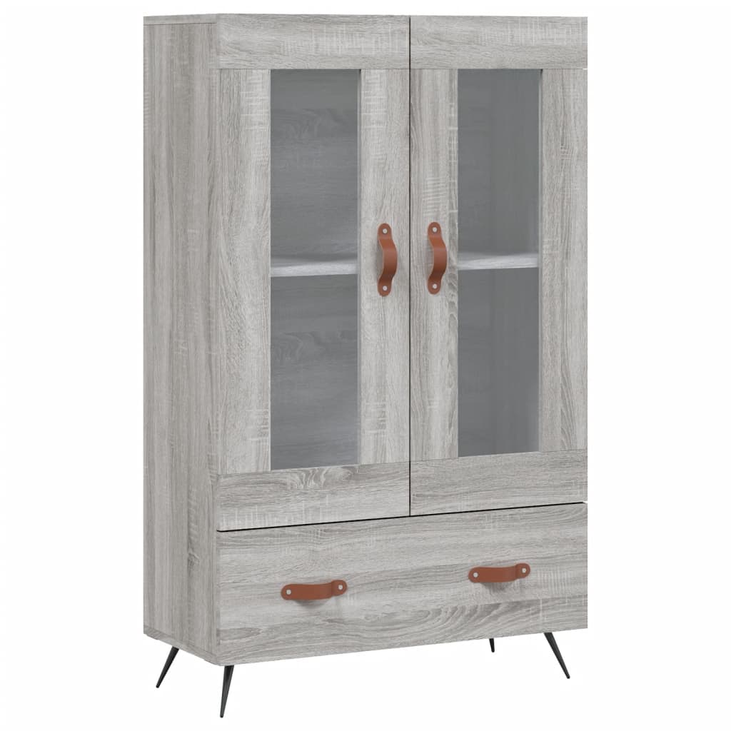 skab 69,5x31x115 cm konstrueret træ grå sonoma-eg