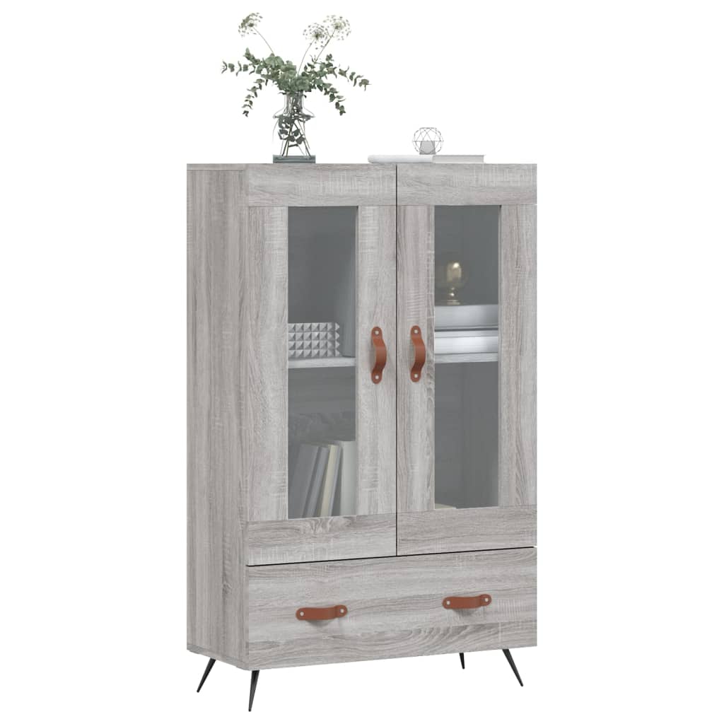 skab 69,5x31x115 cm konstrueret træ grå sonoma-eg
