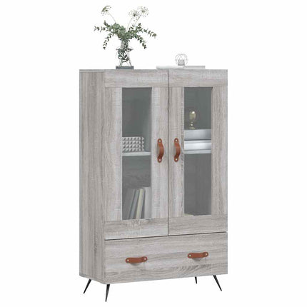 skab 69,5x31x115 cm konstrueret træ grå sonoma-eg