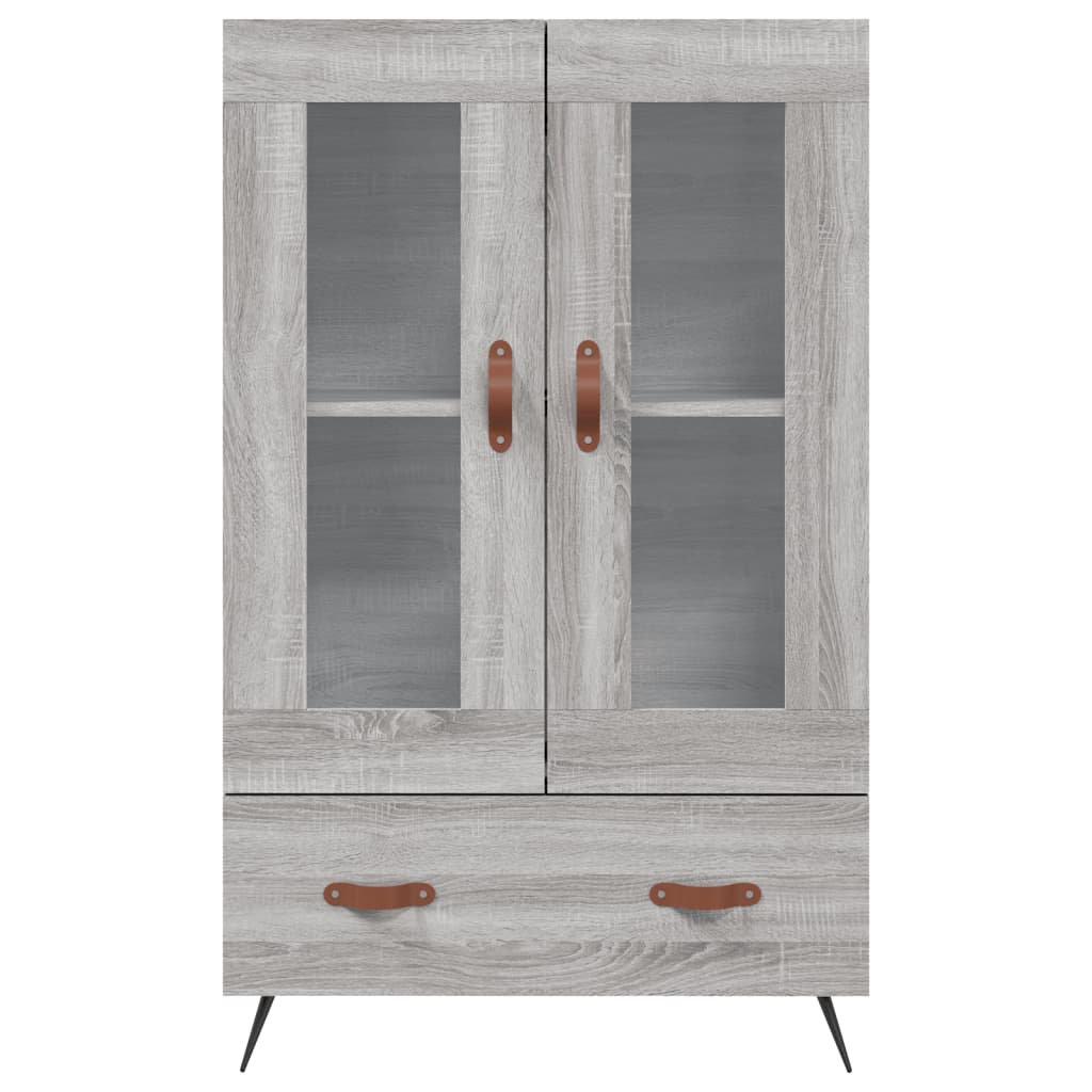 skab 69,5x31x115 cm konstrueret træ grå sonoma-eg