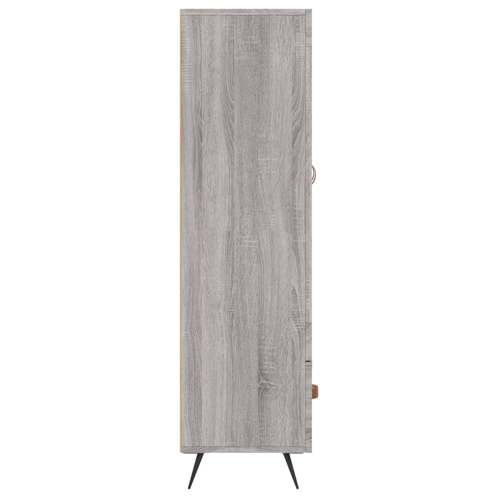 skab 69,5x31x115 cm konstrueret træ grå sonoma-eg
