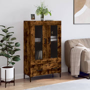skab 69,5x31x115 cm konstrueret træ røget sonoma-eg