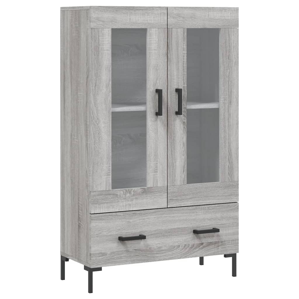 skab 69,5x31x115 cm konstrueret træ grå sonoma-eg
