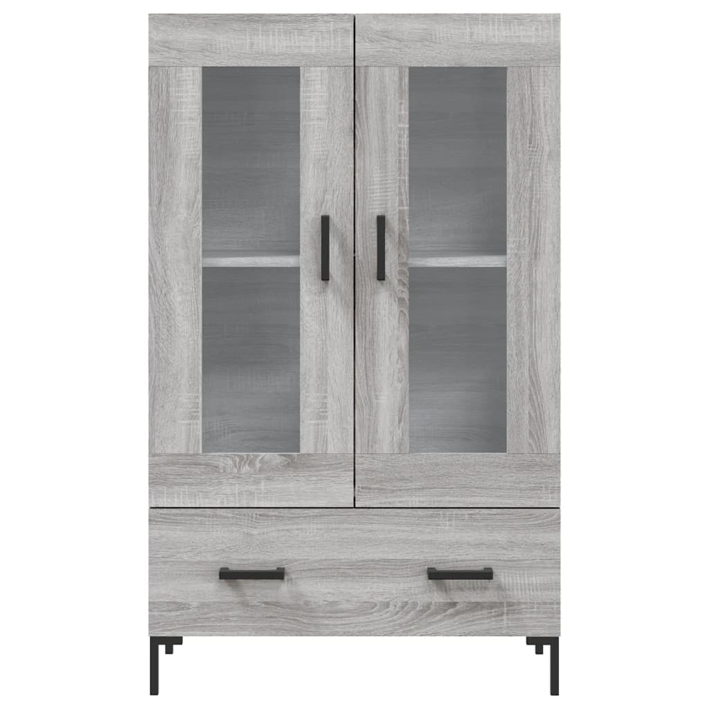 skab 69,5x31x115 cm konstrueret træ grå sonoma-eg