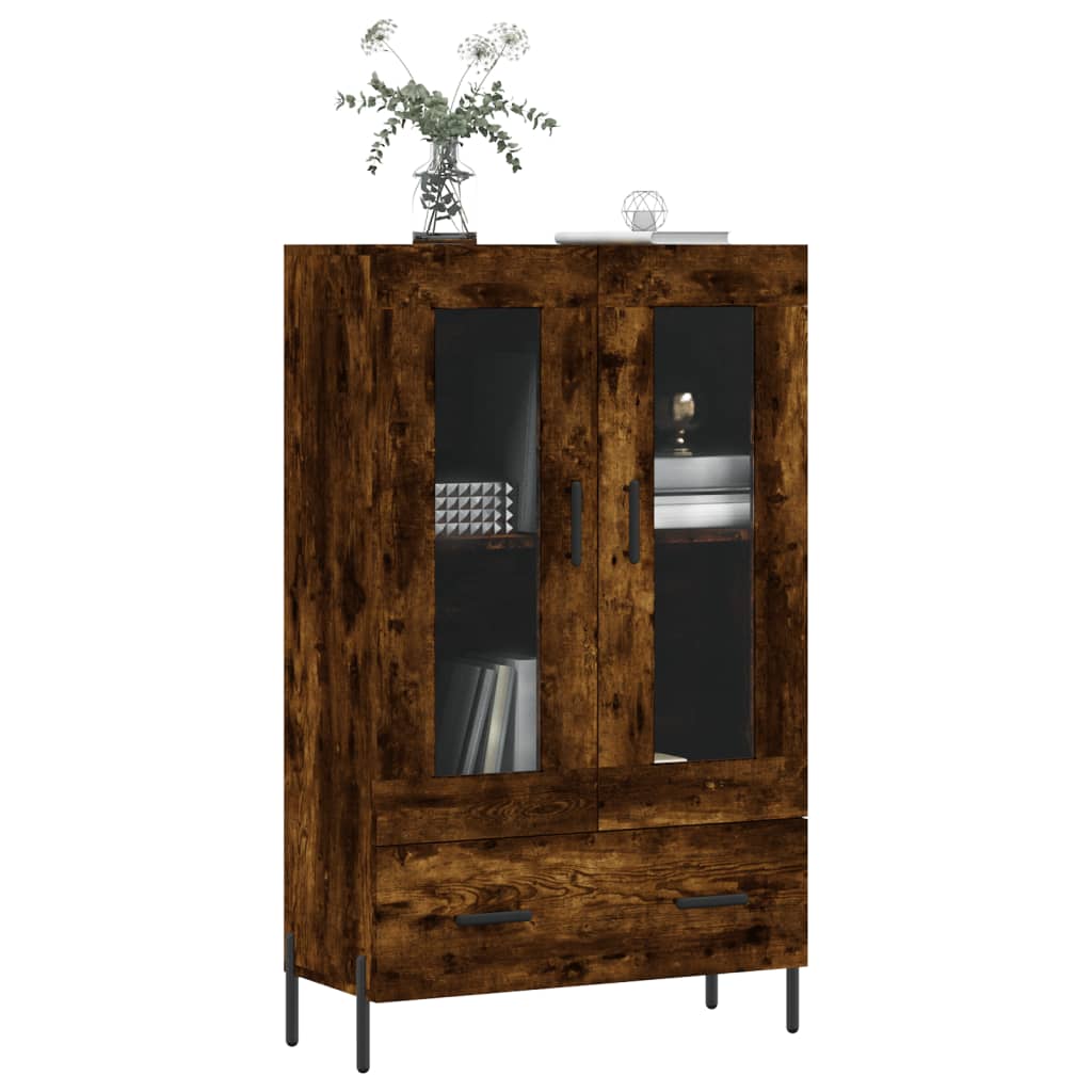 skab 69,5x31x115 cm konstrueret træ røget sonoma-eg