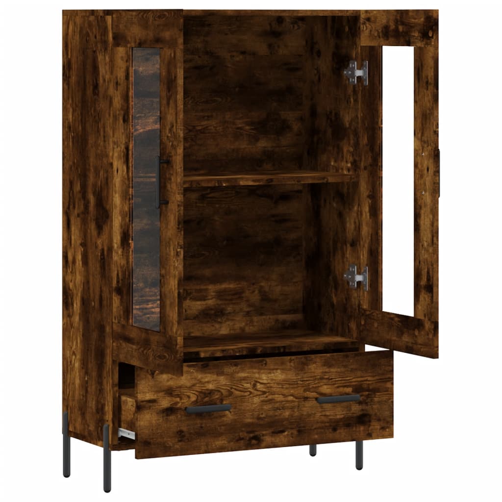 skab 69,5x31x115 cm konstrueret træ røget sonoma-eg