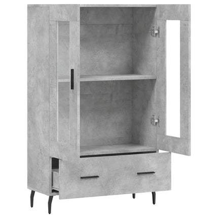 skab 69,5x31x115 cm konstrueret træ betongrå